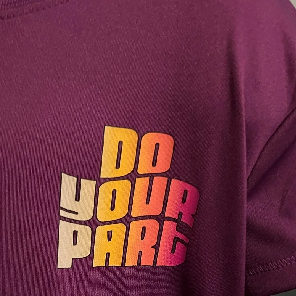 All in Motion Do Your Part Purple Moisture Wicking Graphic Girls Tee